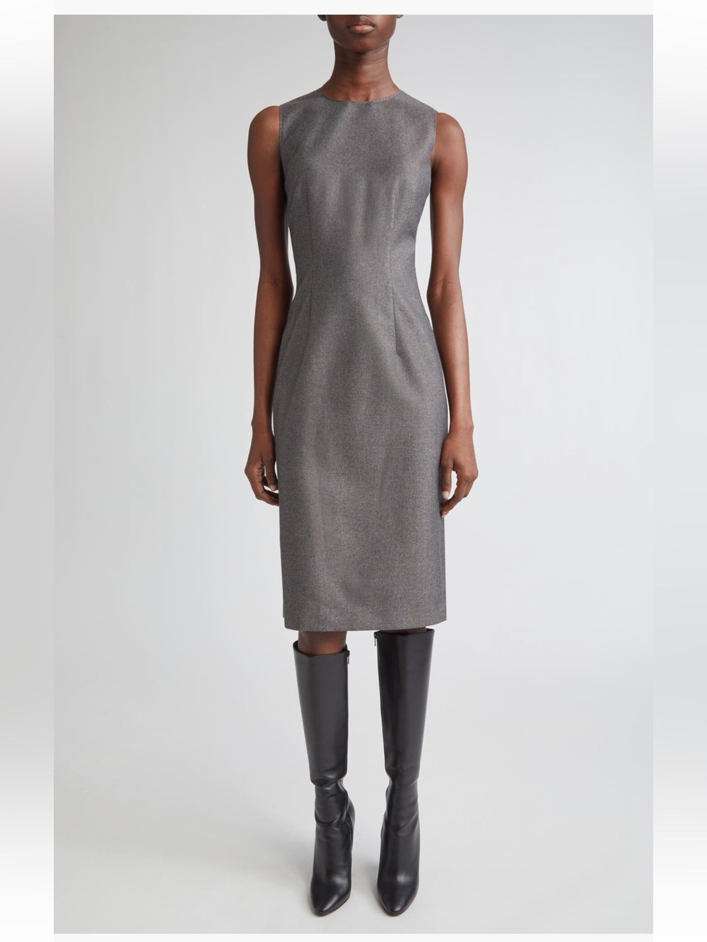 Lafayette 148 New York Harpson Sleeveless Pixelated Wool Twill Sheath Dres 6 NWT